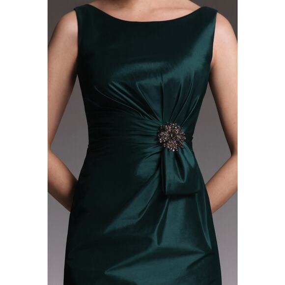NWT Social Occasions by Mon Cheri Cocktail Dress Sz 14 Teal Mother of the Bride - Picture 2 of 10